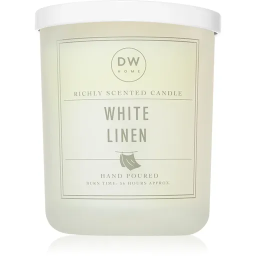 DW Home Signature White Linen lumânare parfumată 434 g