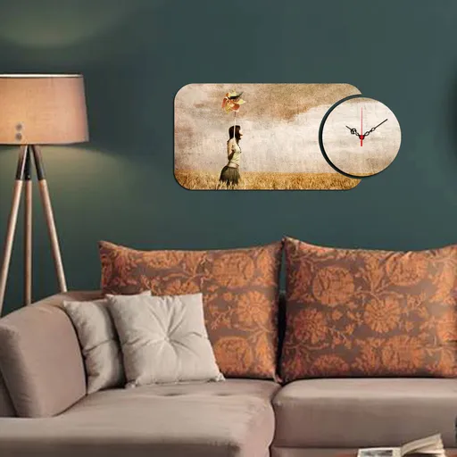 Ceas de perete, YMS-69, Dimensiune: 68 x 32 cm, Multicolor