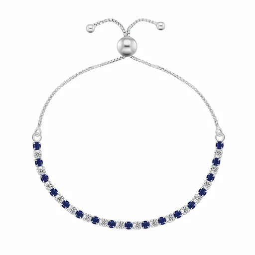 Brilio Silver Brățară elegantă din argint cu zirconi limpezi și albaștri BRC169WB