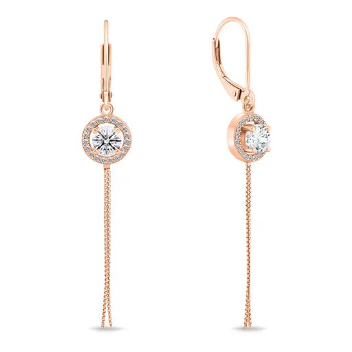 Brilio Silver Fermecători cercei lungi din bronz EA732R