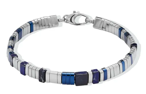 Liu Jo Brățară din mărgele pentru bărbați cu lazurit MLJ577