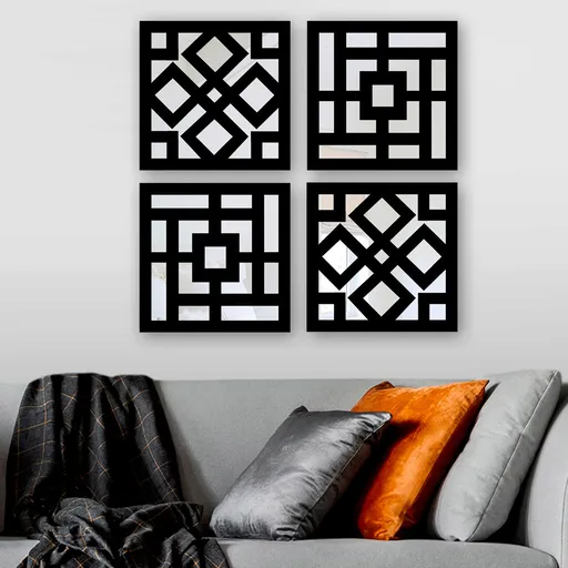 Set de oglinzi, SYH623284596, MDF, Argintiu