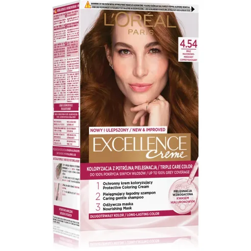 L’Oréal Paris Excellence Creme culoare par culoare 4.54 Copper Mahogany 1 buc