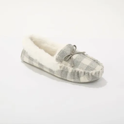 Papuci în carouri mocasini