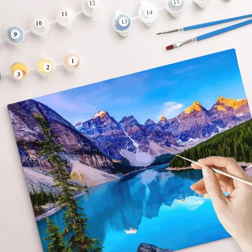 Pictură după numere - Lac de munte