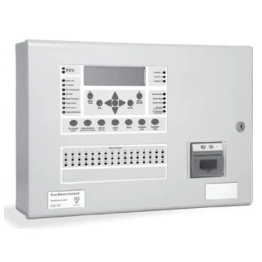 Centrala de incendiu cu 4 bucle Kentec ENSH63004 14P* cu 0 LED-uri de zona, montaj ingropat, cu imprimanta si cheie de activare