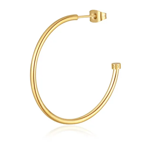 S'Agapõ Single Cercel rotund placat cu aur Happy Ears SHEA17 2,7 cm