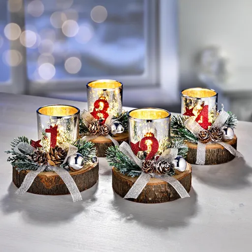 Sfeșnice de Advent, set 4 buc.