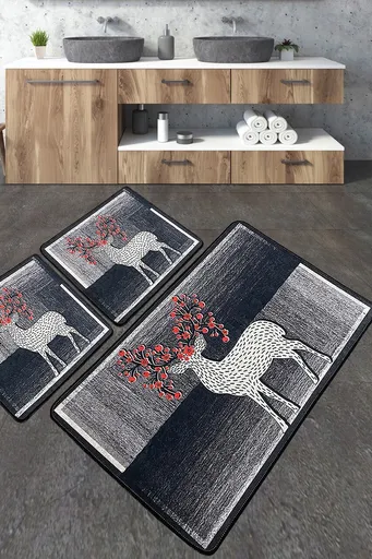 Set covorase de baie, L'essentiel Maison, Elafa, Poliester, Multicolor