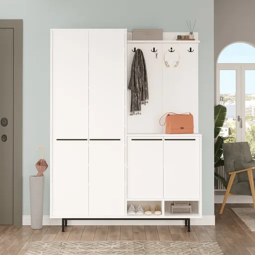 Cuier de perete, Hanah Home, OS1-W, 147.4x195.6x35.5 cm, Alb