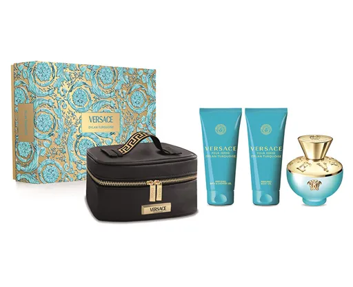 Versace Dylan Turquoise - EDT 100 ml + gel de corp parfumat 100 ml + gel de duș 100 ml + geantă cosmetică