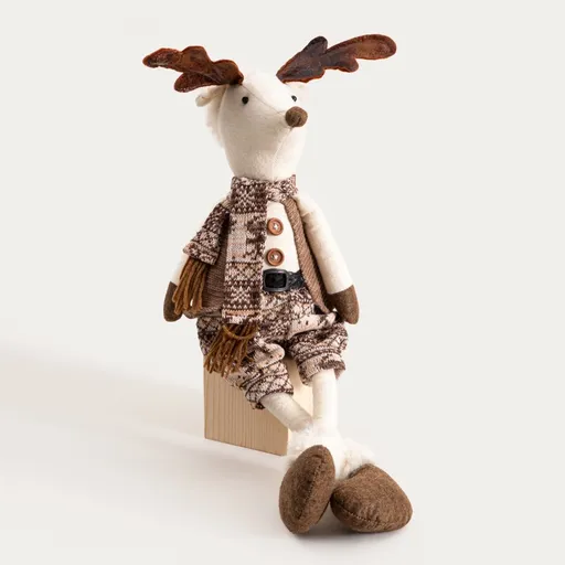 Decoratiune Ren Latest, Homla, 69 cm, poliester, maro/alb