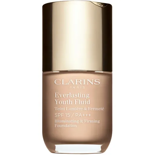 Clarins Everlasting Youth Fluid Foundation make-up pentru luminozitate SPF 15 culoare 102.5 Porcelain 30 ml