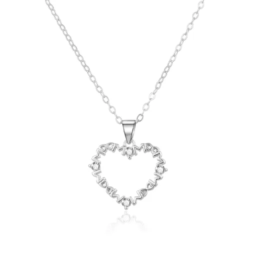 Beneto Romanticcolier din argint cu zirconi AGS1239 / 47