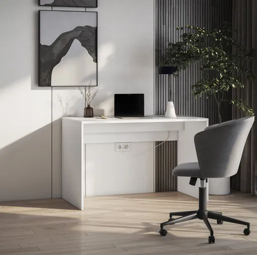 Birou ELTAP, Nevy, 140x60x75 cm, PAL/PVC, alb