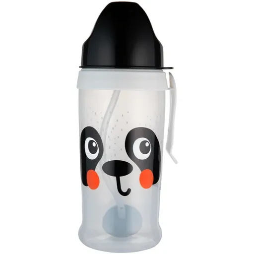 Canpol babies BabiesBoo Sport Cup sticlă pentru sport cu pai cu greutăți Panda 350 ml