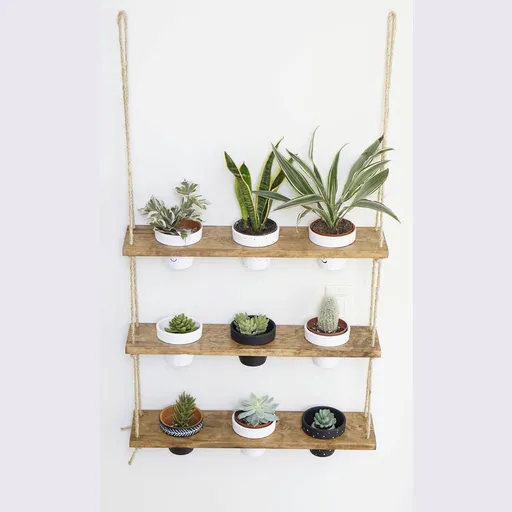 Raft de perete, Hanah Home, Gar006, 60x13x1.3 cm, Maro