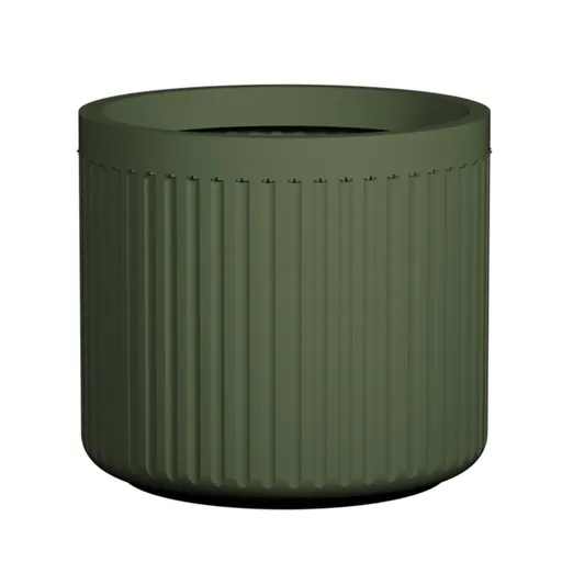 Pottery Pots Turris Ghiveci de flori joase, gri-verde, dimensiuni multiple - Ghivece de ceramică mărimea: S - ⌀ 40, h. 36 cm
