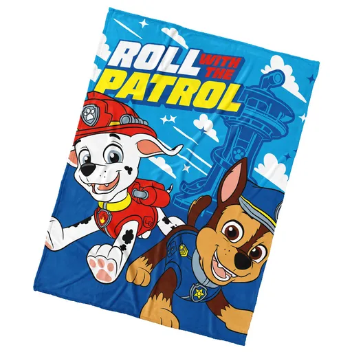 Carbotex Pătură pentru copii Paw Patrol Marshall și Chase, 130 x 170 cm