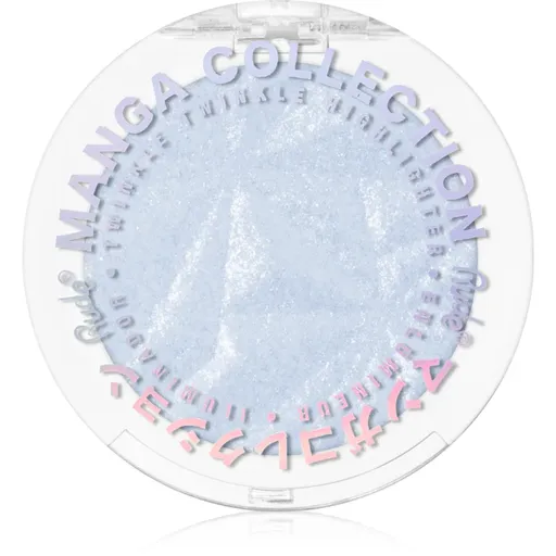 Rude Cosmetics Manga Collection Twinkle Twinkle Highlighter Pudra compacta ce ofera luminozitate culoare Neko-Chan