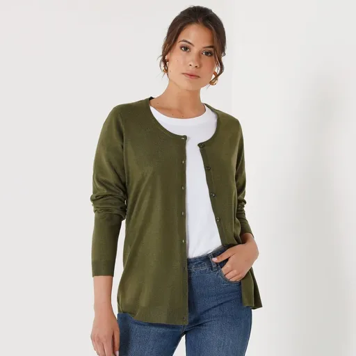 Pulover cu nasturi în culoare uni