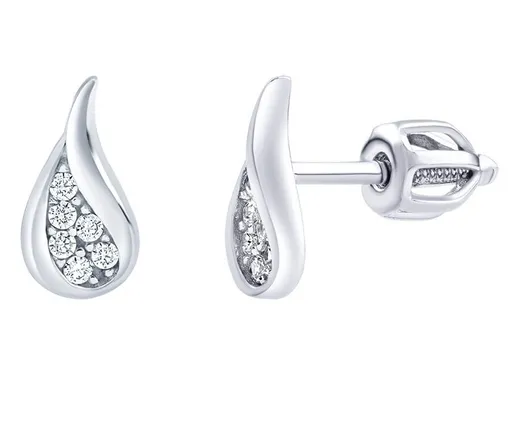 Silvego Cercei atemporali de argint cu zirconi transparente SILVEGOB70540SBD