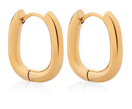 Troli Cercei ovali decenți placați cu aur VBE0147G