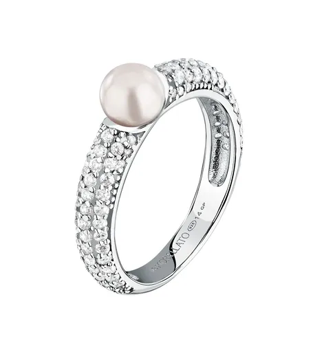 Morellato Inel din argint cu perlă naturală și zirconii Perla SXU500 52 mm