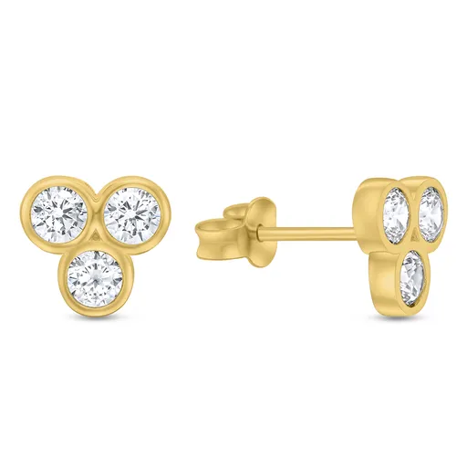 Brilio Silver Minimalisti cercei placați cu aur EA349Y