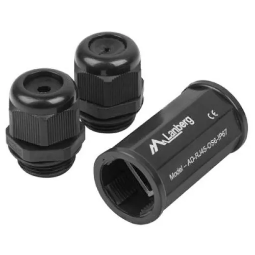 Cuplaj inline RJ45 Cat.6 FTP etans IP67 LANBERG AD-RJ45-OS6-IP67
