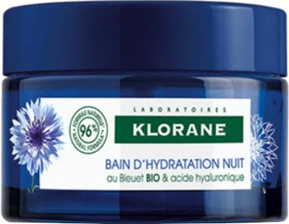 Klorane Balsam hidratant de noapte pentru piele cu acid hialuronic Bio Centaurea 50 ml