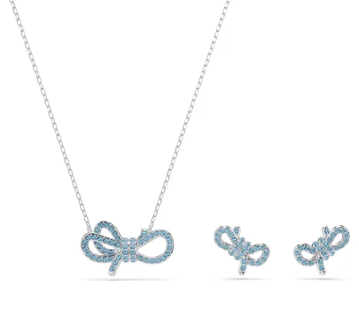 Swarovski Set de bijuterii cu fundiță Lifelong Bow 5723554 (colier, cercei)