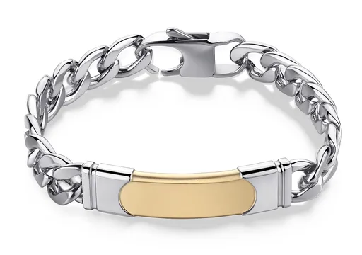 S'Agapõ Brățară bicoloră din oțel pentru bărbați Parkour SKR13