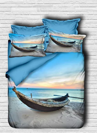 Lenjerie de pat pentru o persoana, L'essentiel Maison, 130, Blue / Beige