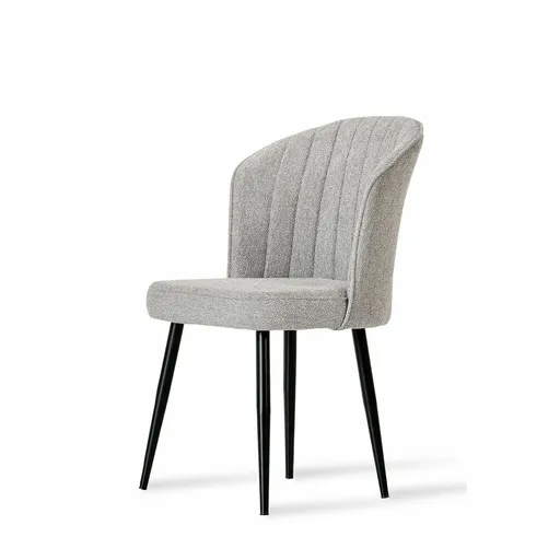 Set de scaune de sufragerie Rubi Light Grey andBlack, 4 buc., gri