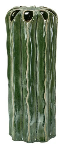 Vaza decorativa Tall Cactus, Mauro Ferretti, 12x31.5 cm, ceramica, verde