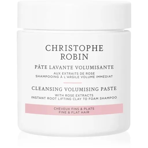 Christophe Robin Cleansing Volumizing Paste with Rose Extract șampon exfoliant pentru păr cu volum 75 ml