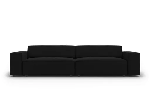 Canapea 3 locuri, Jodie, Micadoni Home, BL, 204x102x70 cm, catifea, negru