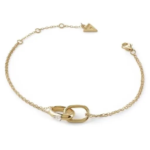 Guess Brățară placată cu aur pentru femei Nuances JSBB04555JWYG 18,4 cm