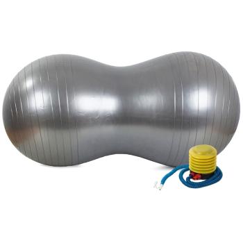 Minge de gimnastică Peanut cu pompă, gri, gri