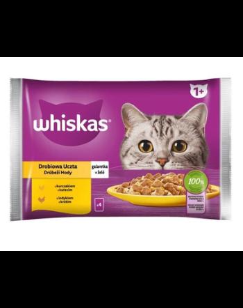 WHISKAS hrana pisica la plic in aspic 4x85g curcan si pui