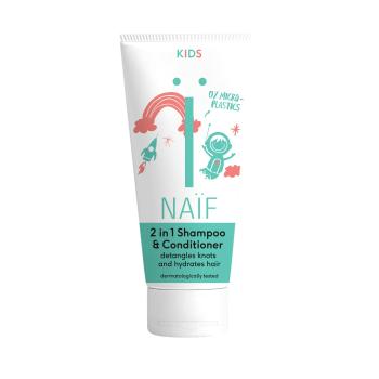NAÏF Șampon și balsam 2 în 1 pentru copii, pentru a ușura pieptănarea părului Baby & Kids (2in1 Shampoo & Conditioner) 200 ml