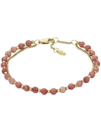Fossil Brățară frumoasă dublă placată cu aur cu mărgele JF04682710