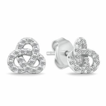 Brilio Silver Cercei din argint Nod cu zircon cubic EA1172W