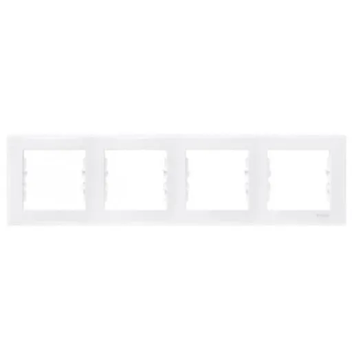 Rama 4 posturi orizontala Schneider Sedna SDN5800721, alb