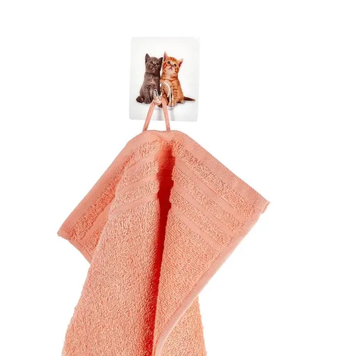 Cârlige autocolante pentru prosoape Pisicuțe, set de 4 bucăți