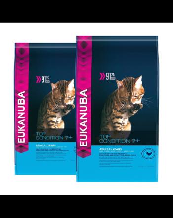 EUKANUBA Cat Senior All Breeds Top Condition Chicken&amp;Liver 20 kg (2 x 10 kg) hrana pisici senior
