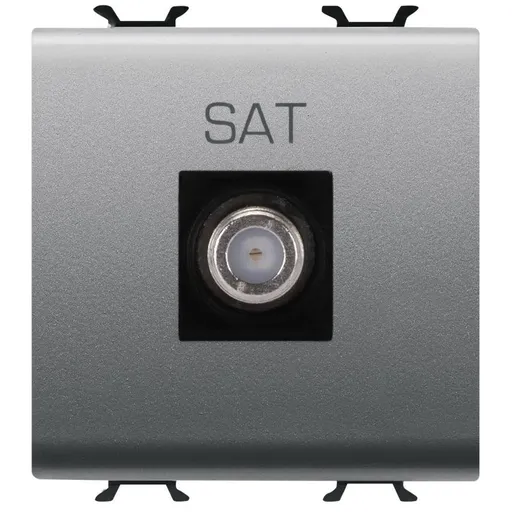 Priza tv/sat directa 2 module Gewiss Chorus GW14377, titan