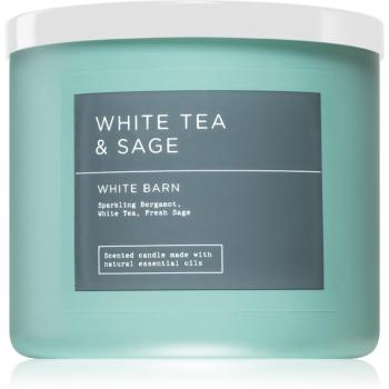 Bath & Body Works White Tea & Sage lumânare parfumată 411 g