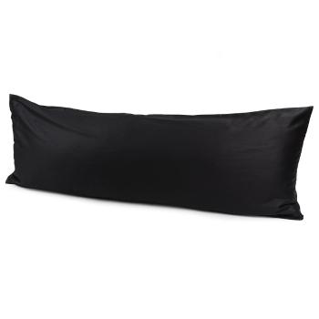 Faţă de pernă 4Home, pentru pernă de relaxare Soţ de rezervă,satin negru, 50 x 150 cm